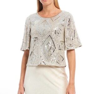 SKIES ARE BLUE Sequin Top NWT